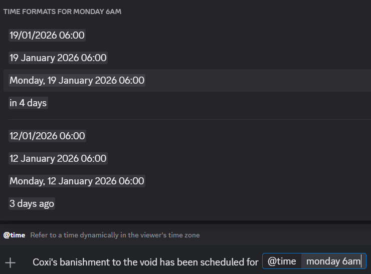 Dynamic Timestamps